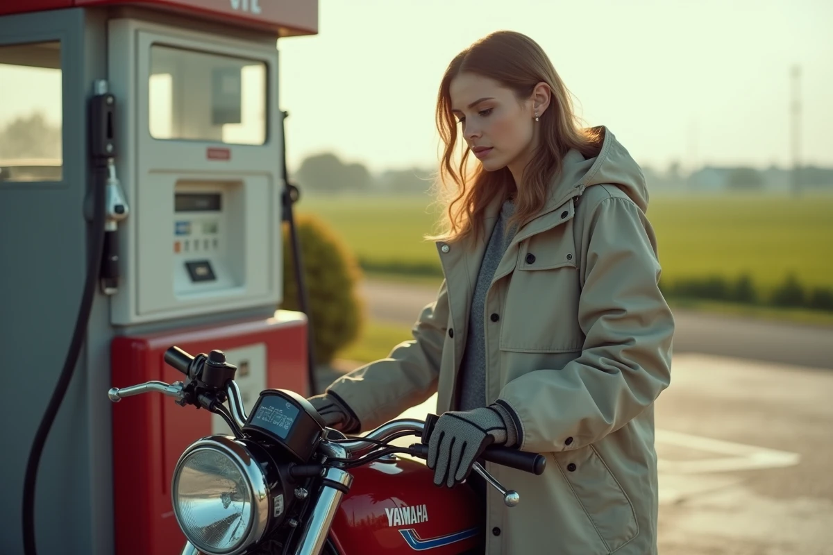 Femme vérifiant le niveau d