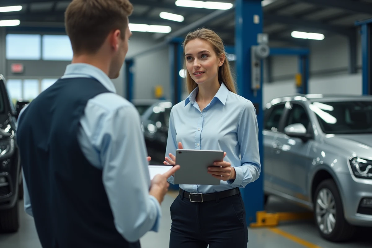 Jeune femme gestionnaire de l