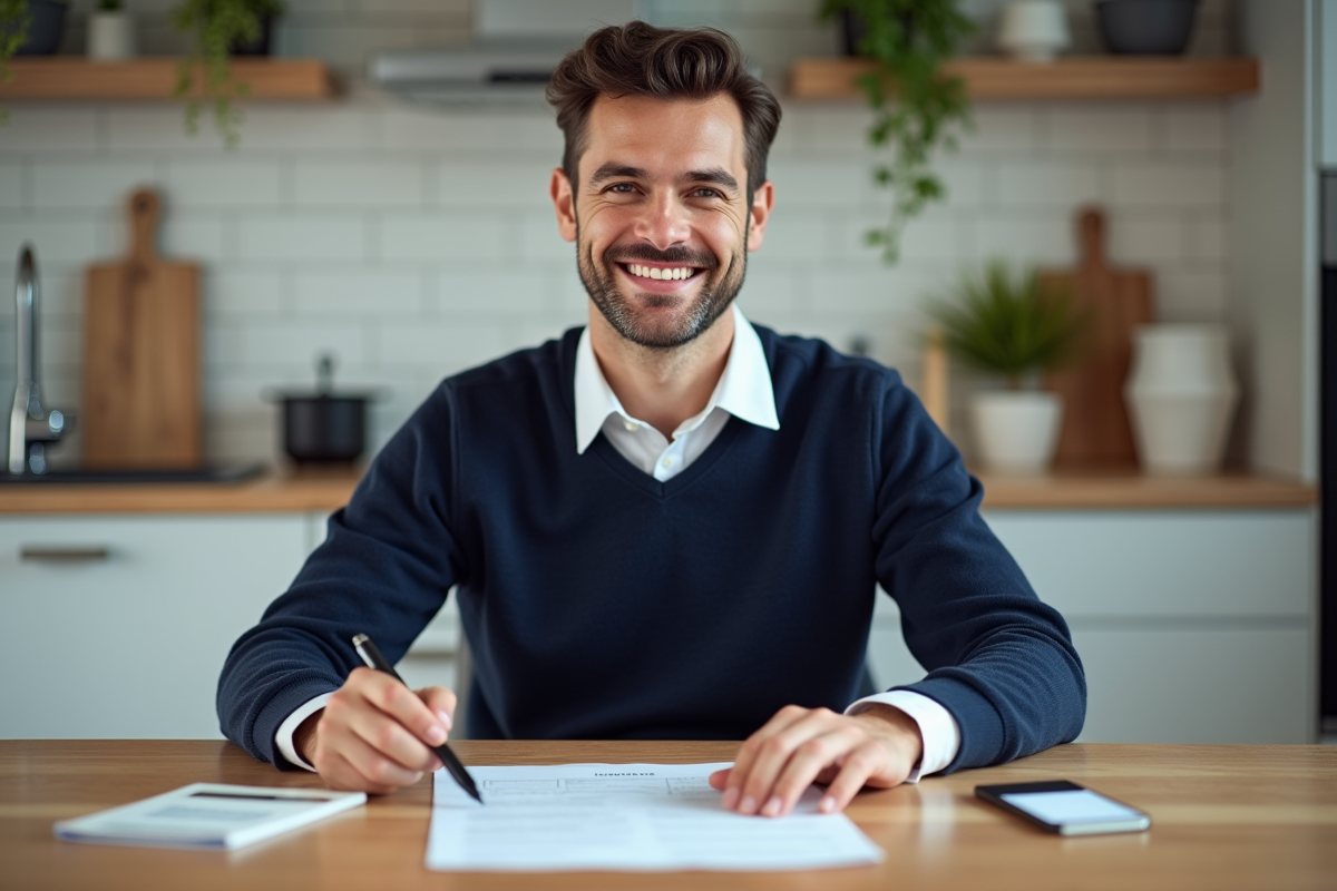 Homme vérifiant ses papiers d